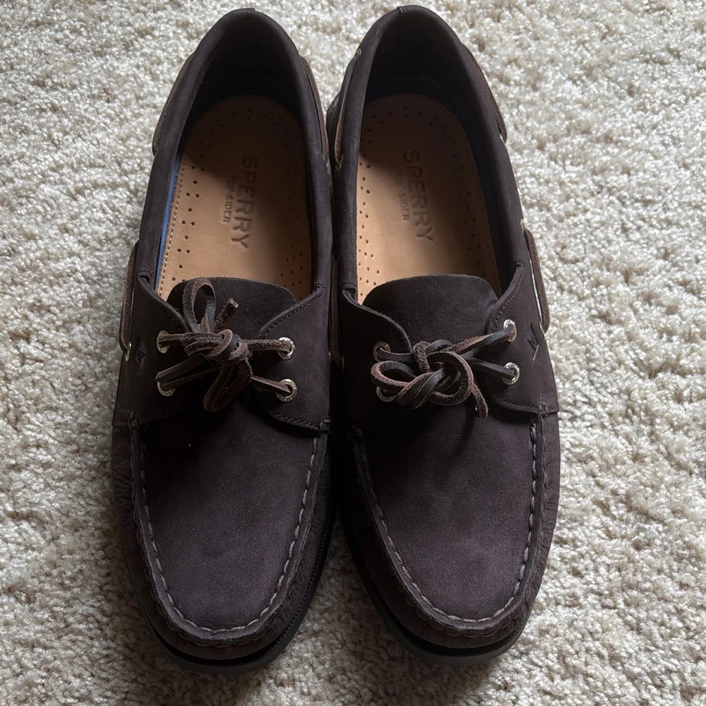 Sperry Dark Brown Suede Men’s Top Sider Boat Shoes